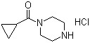 structure of CAS# 1021298-67-8, 1-(Cyclopropylcarbonyl)piperazine hydrochloride