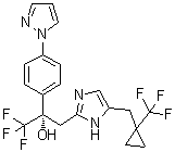 structure of CAS# 1022152-70-0, (alphaS)-alpha-[4-(1H-吡唑-1-基)苯基]-alpha-(三氟甲基)-5-[[1-(三氟甲基)环丙基]甲基]-1H-咪唑-2-乙醇
