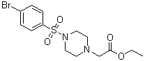 structure of CAS# 1022353-79-2, 4-[(4-溴苯基)磺酰基]-1-哌嗪乙酸乙酯