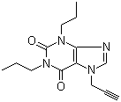 CAS # 102284-70-8, 3,7-Dihydro-1,3-dipropyl-7-(2-propyn-1-yl)-1H-purine-2,6-dione, 3,7-Dihydro-1,3-dipropyl-7-(2-propynyl)-1H-purine-2,6-dione