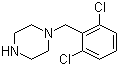 structure of CAS# 102292-50-2, 1-(2,6-二氯苄基)哌嗪