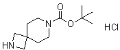 structure of CAS# 1023301-84-9, 2,7-Diazaspiro[3.5]nonane-7-carboxylic acid 1,1-dimethylethyl ester hydrochloride