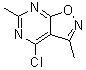 structure of CAS# 1023758-00-0, 4-氯-3,6-二甲基异恶唑并[5,4-d]嘧啶