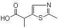 CAS 登录号：1023814-51-8, 2-(2-甲基-1,3-噻唑-5-基)丙酸