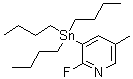 structure of CAS# 1025745-87-2, 2-氟-5-甲基-3-(三丁基锡烷基)吡啶