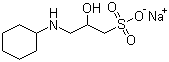 structure of CAS# 102601-34-3, 3-Cyclohexylamino-2-hydroxypropanesulfonic acid sodium salt
