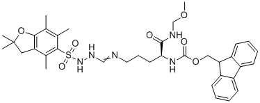 CAS 登录号：1026023-53-9, 9H-芴-9-基甲基N-[(2S)-1-(甲氧基甲基氨基)-1-氧代-5-[[2-[(2,2,4,6,7-五甲基-3H-1-苯并呋喃-5-基)磺酰基]肼基]亚甲基氨基]戊烷-2-基]氨基甲酸酯