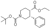 structure of CAS# 1027710-05-9, rel-(3R,4S)-1-(叔丁氧羰基)-3-苯基哌啶-4-羧酸乙酯