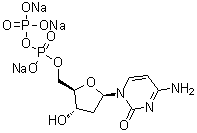 structure of CAS# 102783-57-3, 2'-脱氧胞苷 5'-(三氢连二磷酸酯)三钠盐