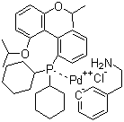 structure of CAS# 1028206-60-1, 氯(2-二环己基膦基-2',6'-二异丙氧基-1,1'-联苯)[2-(2-氨基乙基苯基)]钯(II)