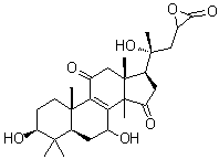 CAS # 1028449-53-7, Ganolactone B, 3beta,7beta-Dihydroxy-11,15-dioxolanost-8-en-24&rarr;20 lactone