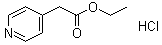 CAS # 102879-50-5, 4-Pyridineacetic acid ethyl ester hydrochloride, Ethyl 4-pyridylacetate hydrochloride