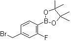 structure of CAS# 1029439-49-3, 4-溴甲基-2-氟苯硼酸频哪醇酯
