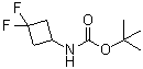 structure of CAS# 1029720-19-1, N-(3,3-二氟环丁基)氨基甲酸叔丁酯