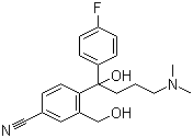 structure of CAS# 103146-25-4, 4-(4-二甲胺基-1-对氟苯基-1-羟基丁基)-3-(羟甲基)苯腈