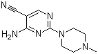 CAS 登录号：103151-40-2, 4-氨基-2-(4-甲基-1-哌嗪基)-5-嘧啶甲腈