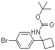 structure of CAS# 1032350-06-3, [1-(4-溴苯基)环丁基]氨基甲酸叔丁酯