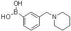 structure of CAS# 1032610-59-5, 3-(哌啶-1-基甲基)苯硼酸