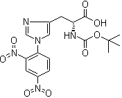 structure of CAS# 103343-26-6, N-[叔丁氧羰基]-1-(2,4-二硝基苯基)-D-组氨酸