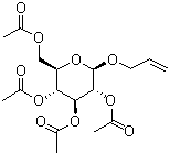 structure of CAS# 10343-15-4, 烯丙基-四-O-乙酰基-beta-D-吡喃葡萄糖苷