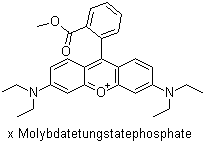 CAS # 103443-41-0, Pigment Violet 2:2, C.I. 45174:2, 3,6-Bis(diethylamino)-9-(2-(methoxycarbonyl)phenyl)xanthylium molybdatetungstatephosphate