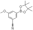 structure of CAS# 1035266-33-1, 3-氰基-5-甲氧基苯硼酸频哪醇酯