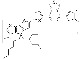 CAS # 1035681-83-4, Poly[[4,4-bis(2-ethylhexyl)-4H-cyclopenta[2,1-b:3,4-b']dithiophene-2,6-diyl]-2,5-thiophenediyl-2,1,3-benzothiadiazole-4,7-diyl-2,5-thiophenediyl]