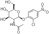 structure of CAS# 103614-82-0, 2-氯-4-硝基苯基 2-(乙酰氨基)-2-脱氧-beta-吡喃葡萄糖苷