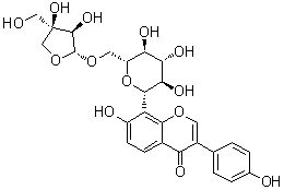 structure of CAS# 103654-50-8, 葛根素芹菜苷