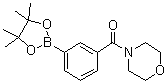 structure of CAS# 1036991-25-9, (Morpholino)[3-(4,4,5,5-tetramethyl-1,3,2-dioxaborolan-2-yl)phenyl]methanone