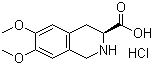 structure of CAS# 103733-66-0, (S)-6,7-Dimethoxy-1,2,3,4-tetrahydro-3-isoquinolinecarboxylic acid hydrochloride