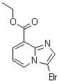 structure of CAS# 1038391-10-4, 3-Bromoimidazo[1,2-a]pyridine-8-carboxylic acid ethyl ester