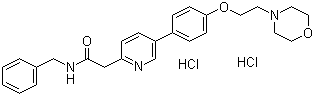 structure of CAS# 1038395-65-1, 5-[4-[2-(4-吗啉基)乙氧基]苯基]-N-(苯基甲基)-2-吡啶乙酰胺盐酸盐