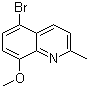 structure of CAS# 103862-55-1, 5-Bromo-8-methoxy-2-methylquinoline