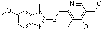 CAS # 103876-99-9, 4-Methoxy-6-[[(6-methoxy-1H-benzimidazol-2-yl)thio]methyl]-5-methyl-3-pyridinemethanol