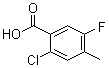 structure of CAS# 103877-61-8, 2-氯-5-氟-4-甲基-苯甲酸