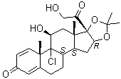 CAS # 10392-74-2, (11beta,16alpha)-9-Chloro-11,21-dihydroxy-16,17-[(1-methylethylidene)bis(oxy)]pregna-1,4-diene-3,20-dione