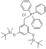 CAS 登录号：103929-86-8, [[3,5-二[[(叔丁基)二甲基硅烷基]氧基]苯基]甲基]三苯基氯化鏻