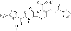 structure of CAS# 104010-37-9, 头孢噻呋钠