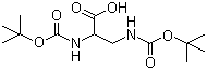 structure of CAS# 104010-92-6, N,N'-双(叔丁氧基羰基)-2,3-二氨基丙酸
