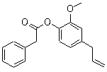 CAS # 10402-33-2, 4-Allyl-2-methoxyphenyl phenylacetate, Phenylacetic acid 4-allyl-2-methoxyphenyl ester, Benzeneacetic acid 2-methoxy-4-(2-propenyl)phenyl ester