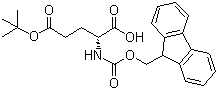 structure of CAS# 104091-08-9, Fmoc-D-glutamic acid gamma-tert-butyl ester