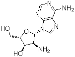 structure of CAS# 10414-81-0, 2'-氨基-2'-脱氧腺苷