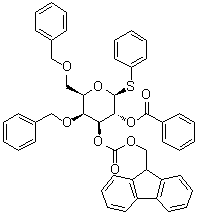 CAS 登录号：1042374-62-8, 苯基 4,6-二-O-(苯基甲基)-1-硫代-beta-D-吡喃半乳糖苷 2-苯甲酸酯 3-(9H-芴-9-基甲基碳酸酯)