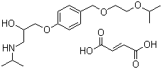 structure of CAS# 104344-23-2, 富马酸比索洛尔