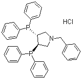 CAS 登录号：104351-43-1, (3R-反式)-3,4-二(二苯基膦基)-1-苄基吡咯烷单盐酸盐