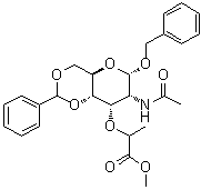 CAS # 104371-52-0, N-Acetyl-1-O-(phenylmethyl)-4,6-O-(phenylmethylene)-alpha-isomuramic acid methyl ester