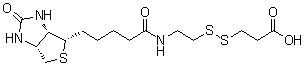 structure of CAS# 104582-29-8, 3-[2-N-(生物素基)氨基乙基二硫基]丙酸