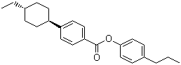 structure of CAS# 104633-43-4, 反式-4-(4-乙基环己基)苯甲酸对丙基苯酚酯