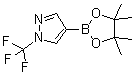structure of CAS# 1046831-98-4, 4-(4,4,5,5-四甲基-1,3,2-二氧杂环戊硼烷-2-基)-1-(三氟甲基)-1H-吡唑